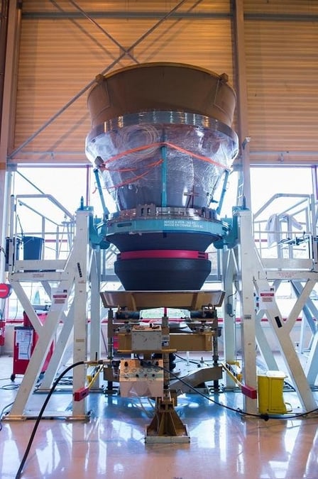 Le P120C dans l'usine ArianeGroup du Haillan.