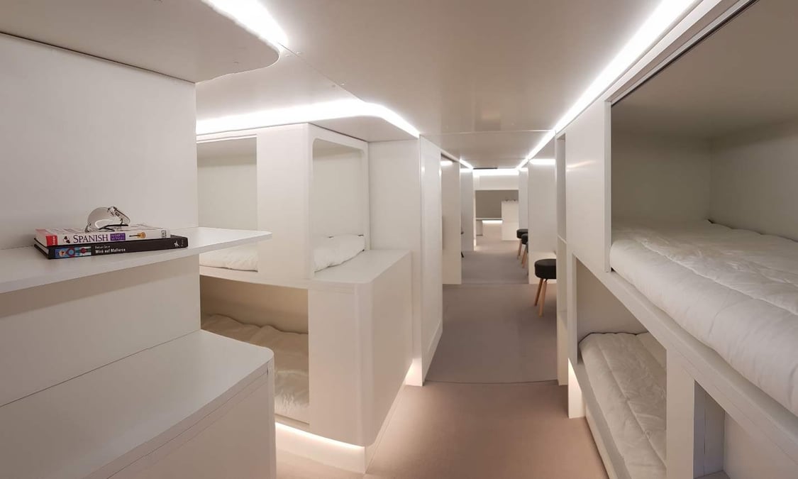 Mock up de modules passagers présenté à Aircraft Interiors.