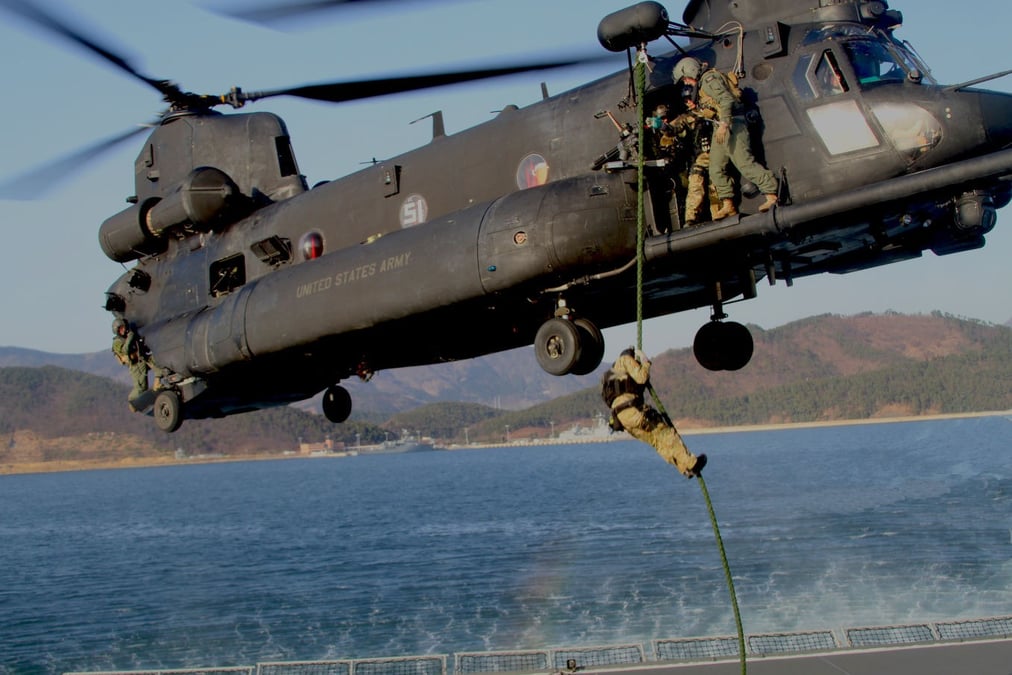 En 2012, un hélicoptère Chinook avait été déployé pour l'exercice Foal Eagle.