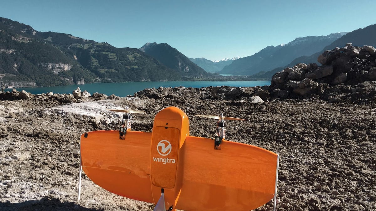 Le WingtraOne peut se poser sur des terrains sommaires.