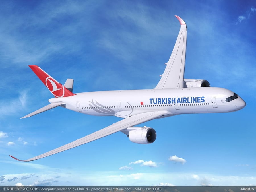 Turkish Airlines a pris cinq Airbus A350-900 de plus que prévu.