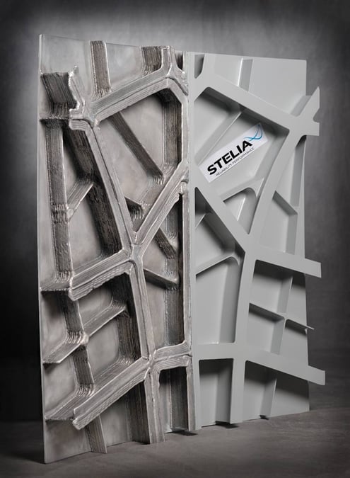 3D-printed fuselage panel.