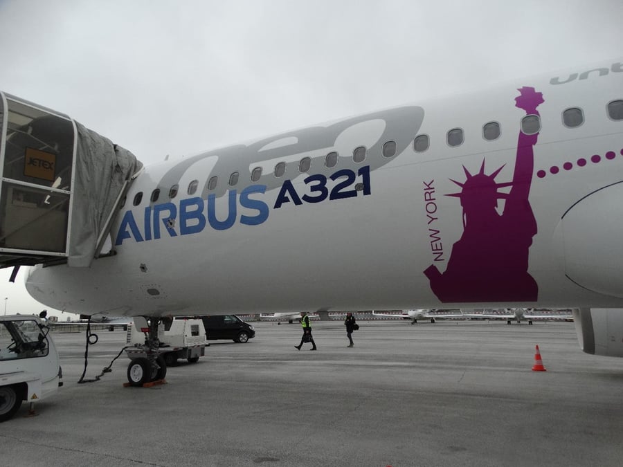 L'A321 LR sur le tarmac de l'aéroport du Bourget