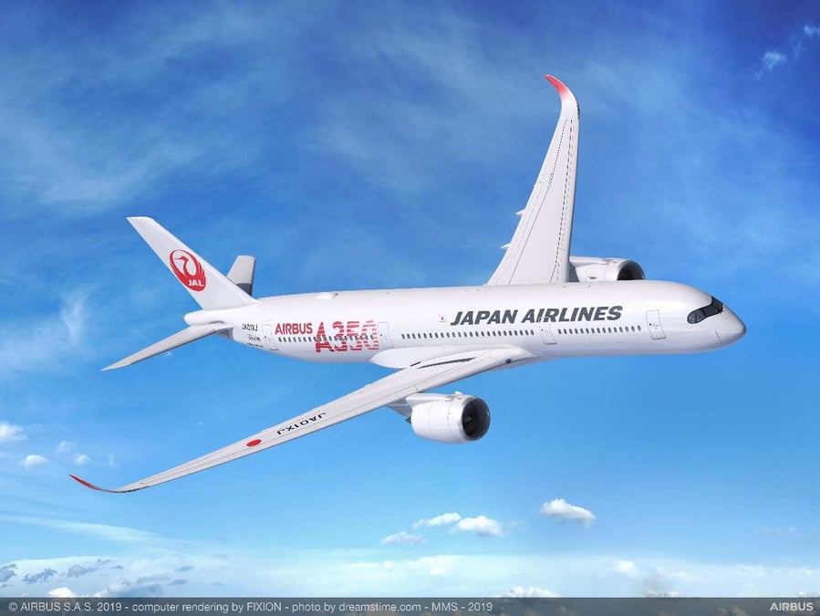 JAL A350-900 with special livery.