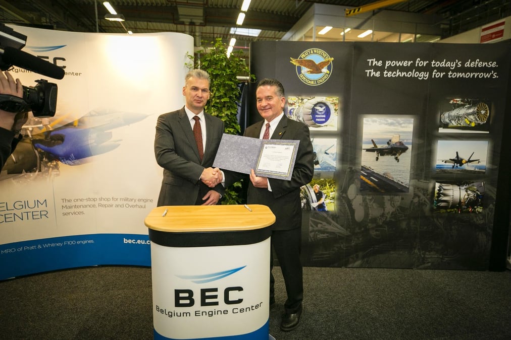 Basée en région liégeoise, BEC pourrait jouer un rôle dans l'entretien des moteurs des F-35 belges.