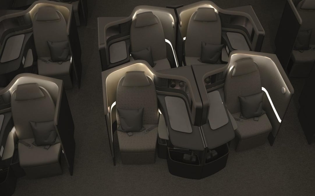 Le siège affaires CL6710 de Recaro, équipé du système d'éclairage personnalisé jetlite