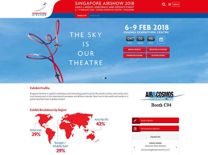 Visit Air&Cosmos International at the Singapore Airshow on booth C94.