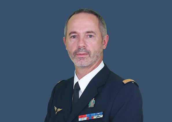 Le général Eric Charpentier, commandant de la brigade aérienne de l'aviation de chasse.