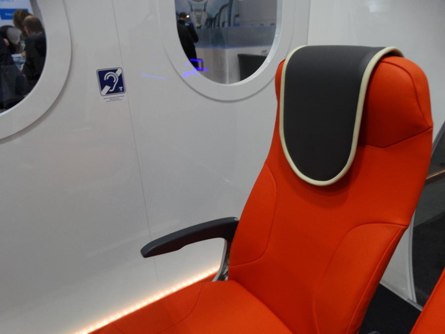 Un siège d'ATR équipé de la boucle magnétique "Audioback"