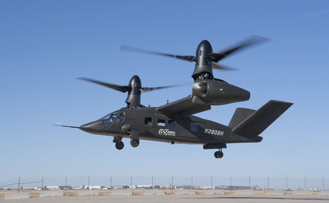 Le Bell Helicopter V-280 a réalisé son premier vol le 18 décembre 2017.