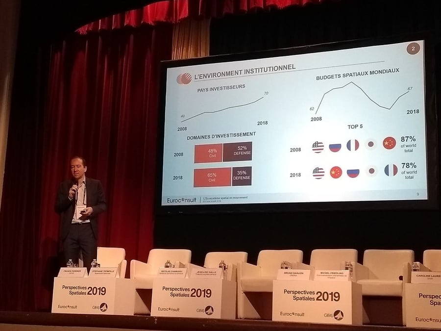 Pacôme Révillon, président d’Euroconsult, présente « l’économie spatiale en mouvement ».