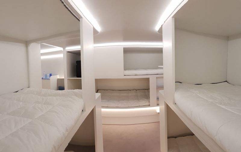 Lower-deck passenger experience module.