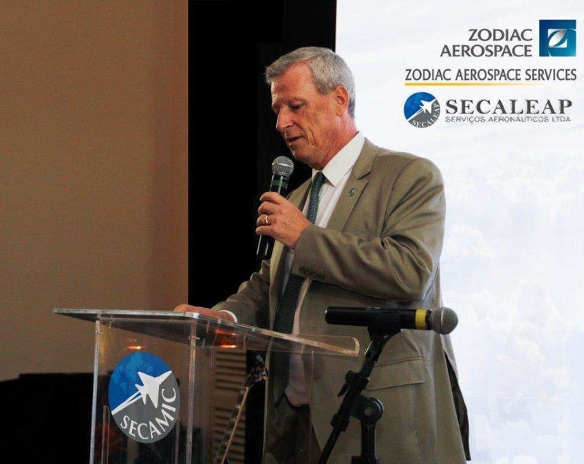 Bertrand Lucereau, président de Secamic, lors de l'inauguration du site de sa filiale brésilienne.