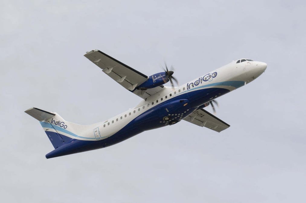 ATR 72-600 aux couleurs de la compagnie aérienne IndiGo.