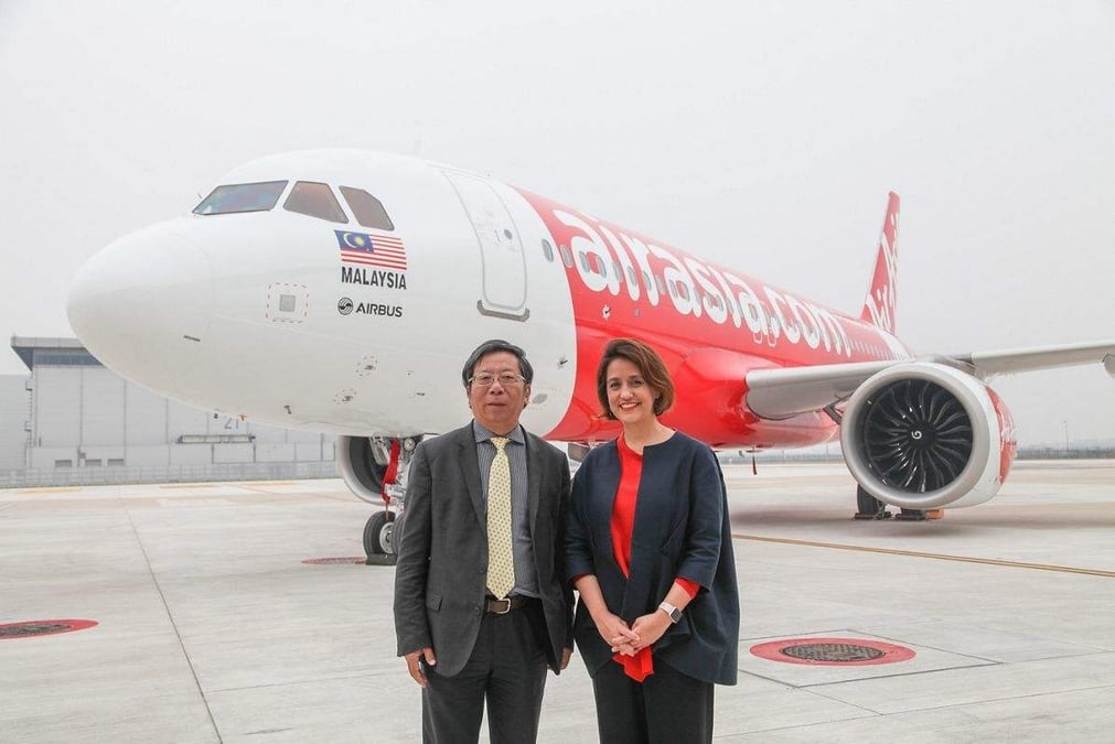 A320neo delivery ceremony.