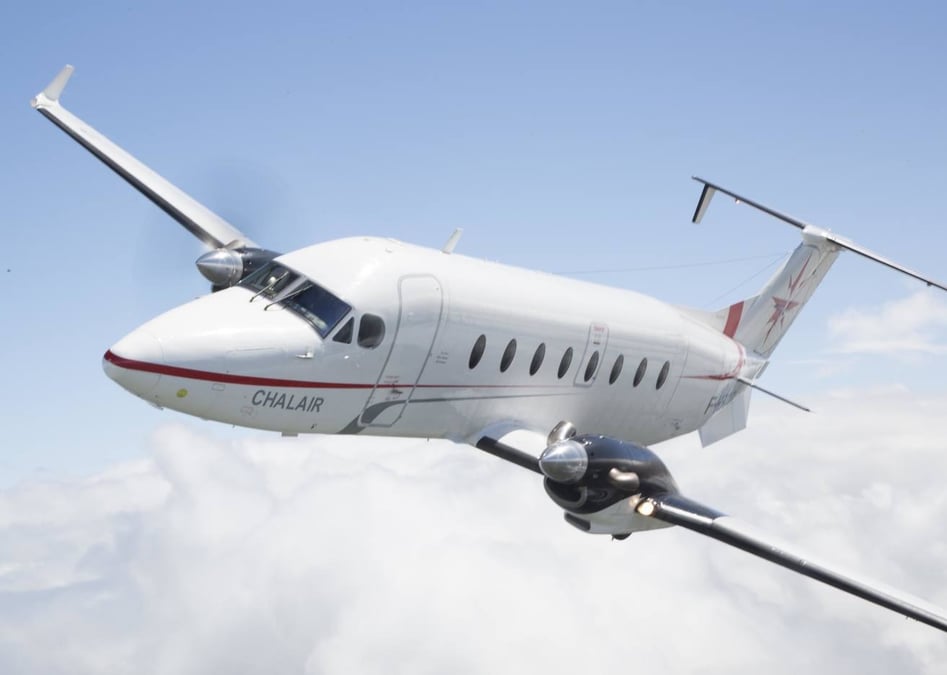 Un Beechcraft 1900 D aux couleurs de Chalair