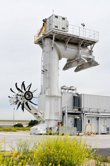 Open Rotor demonstrator on test stand.