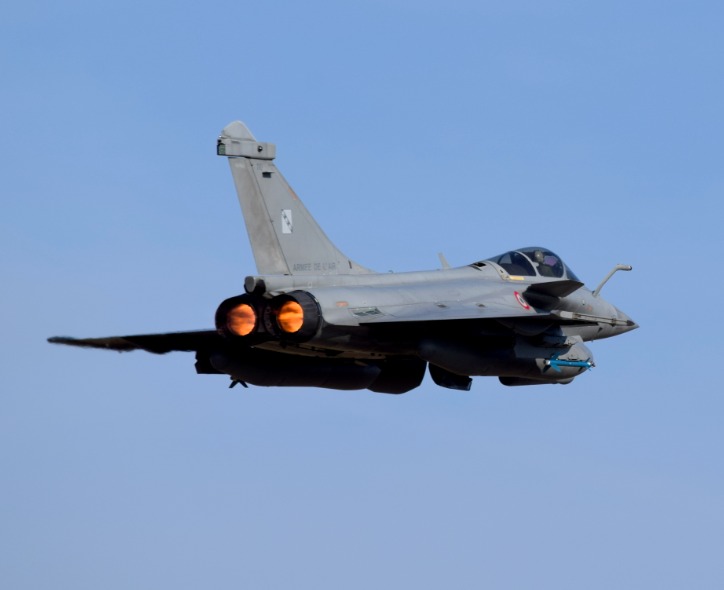 Trois Rafale monoplaces ont participé à Serpentex 2017.