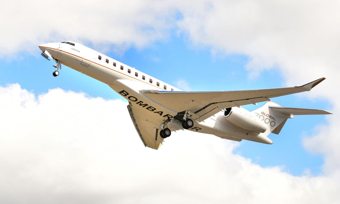 Le programme d'essais en vol du Bombardier Global 7000 dispose désormais de cnq appareils. FTV5, le dernier en date, a rejoint les quatre autres appareils le 30 janvier.