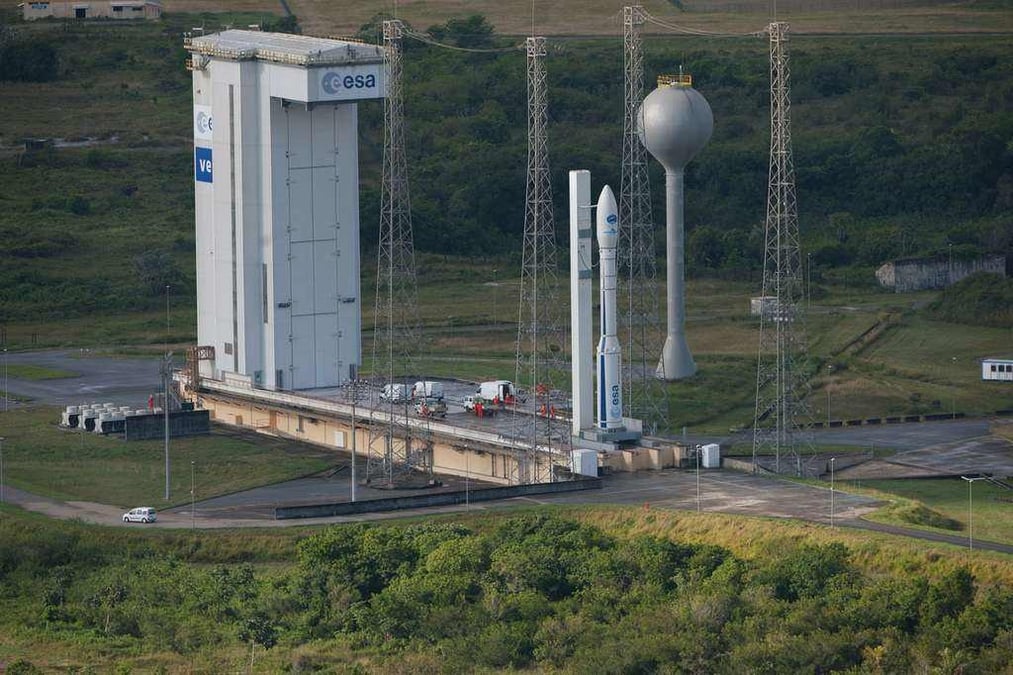 Vega sur son pas de tir en février 2015.