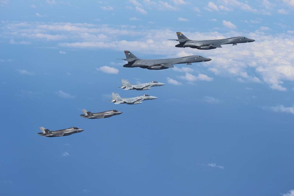 Le 31 août dernier, en réponse aux menaces de Pyongyang, la Corée du Sud, le Japon et les Etats-Unis ont mené un exercice aérien.