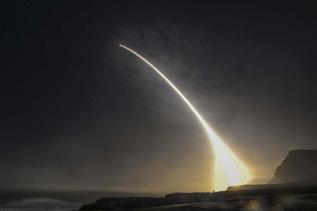 Lancement d'un missile Minuteman III lors d'un exercice.