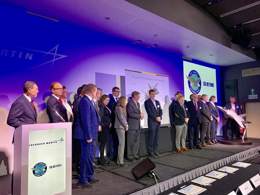 22 industiels belges ont signé un "accord de potentielle collaboration" avec Lockheed.