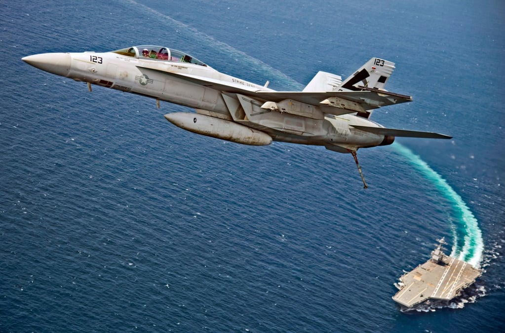 Le Super Hornet inaugure les appontages à bord du "Gerald R Ford"