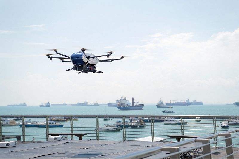Airbus a réalisé la première livraison en mer à partir d'un drone.