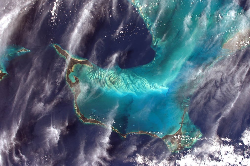 Eleuthera, vue depuis l’ISS.