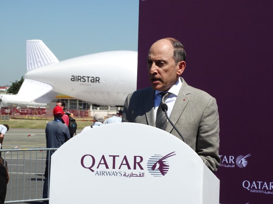 Akbar Al Baker, directeur général de Qatar Airways au salon du Bourget