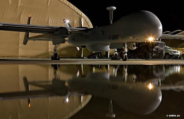Un drone Harfang a été mobilisé pour assurer la sécurité du salon du Bourget.