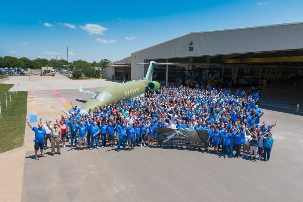 Le premier Cessna Longitude de série vient d'effectuer sa sortie d'usine.