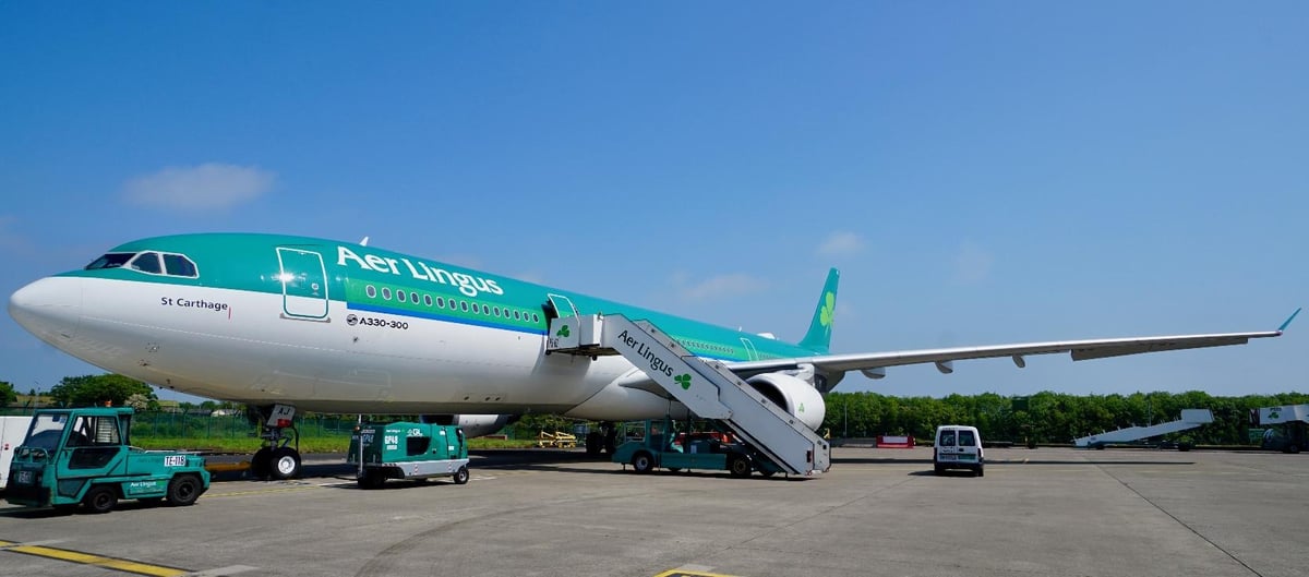 Le nouvel Airbus A330-300 "Saint Carthage" d'Aer Lingus.
