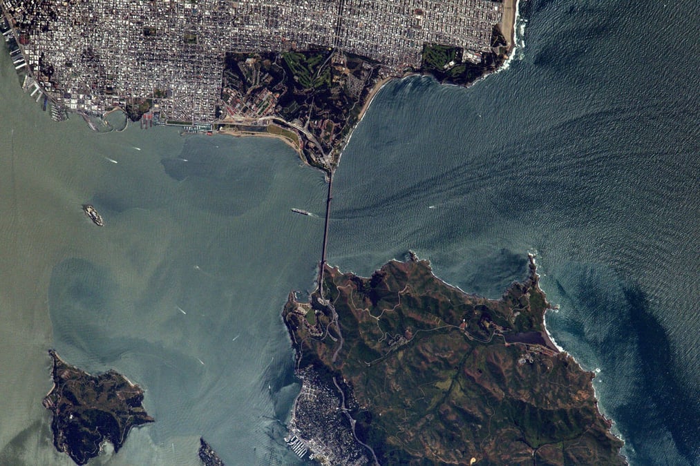 Le détroit du Golden Gate, vu depuis l’ISS.