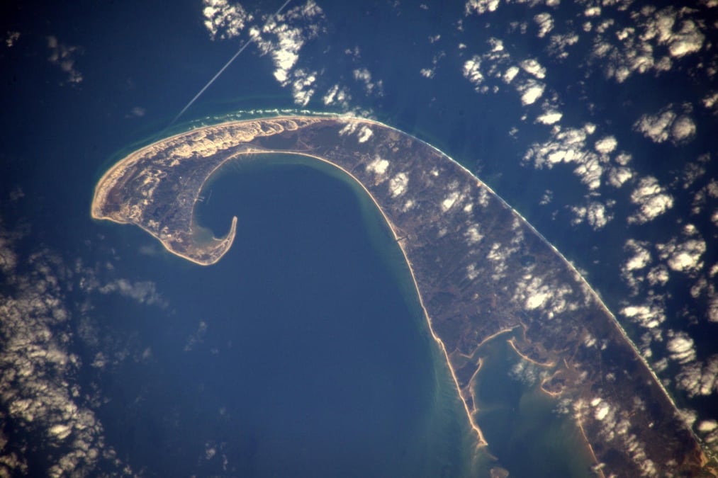 Le cap Cod, vu depuis l’ISS.