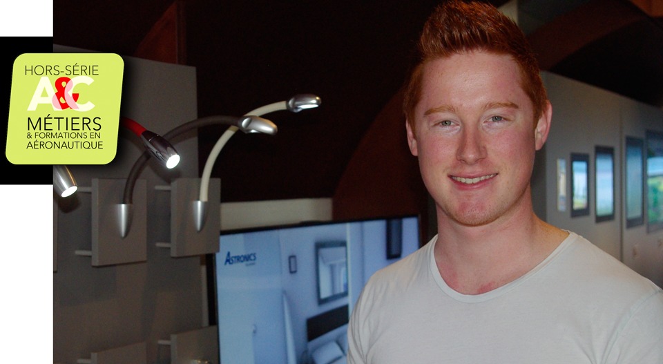 A 22 ans, Simon Lesage est chef de projet éclairage chez PGA Avionics.