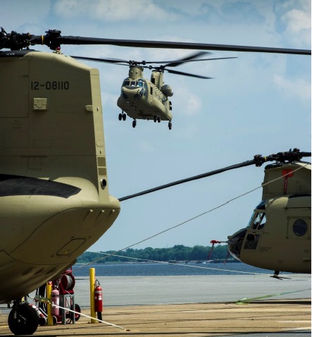 Le CH-47F est actuellement en cours de production pour l'US Army.