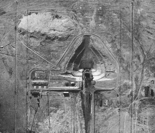 Le cosmodrome photographié par un avion-espion américain U2, le 5 août 1957.