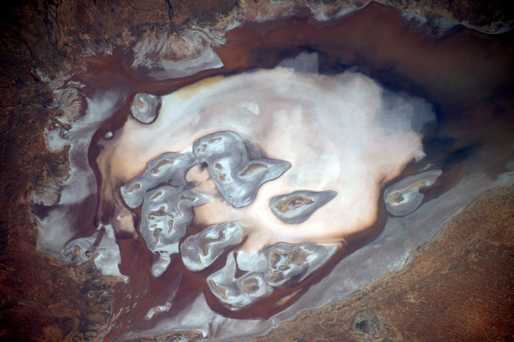 Le lac Frome, dans l’est de l’Australie méridionale, vu depuis l’ISS.