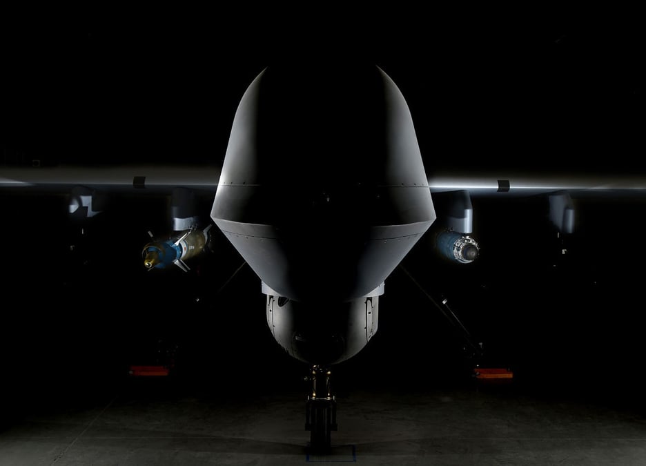 Reaper équipé d'une GBU-12 et d'une GBU-38
