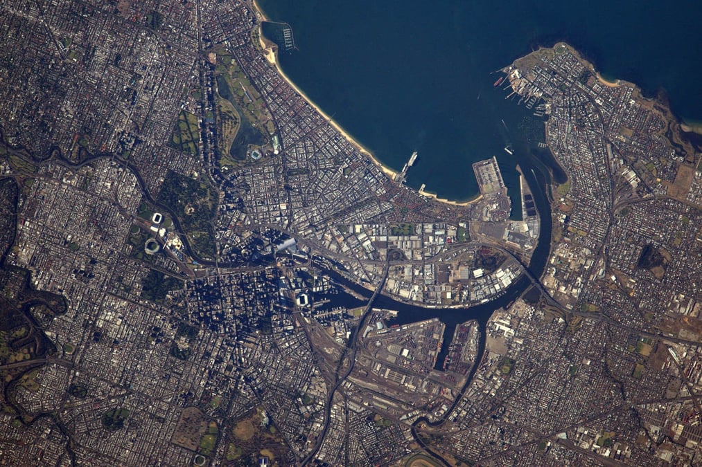Melbourne, vue depuis l’ISS.