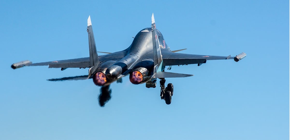 La Russie avait notamment déployé des Su-34 sur la BA d'Hmeimim.