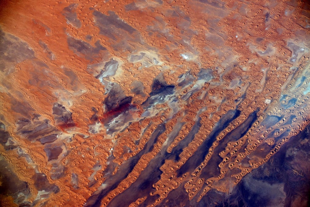 La wilaya de Tindouf en Algérie, vue depuis l’ISS.