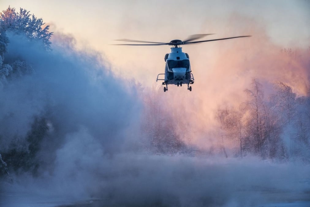 Le H160 de série a terminé ses essais de certification temps froid en Finlande du nord.