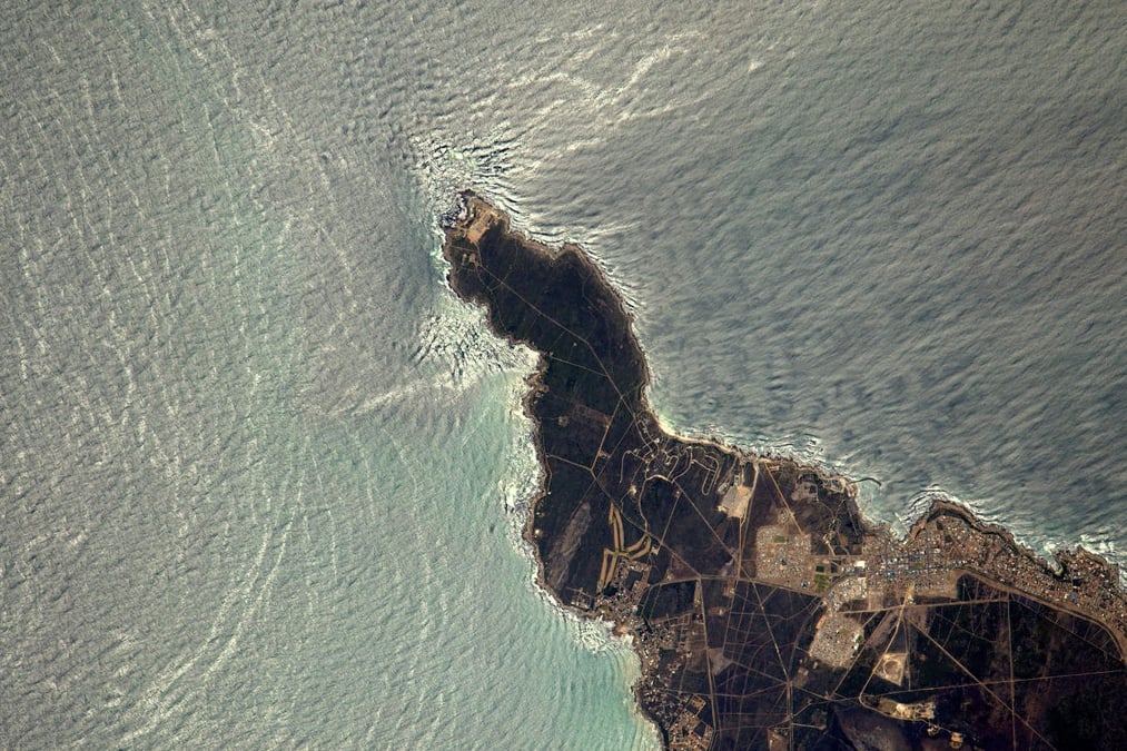 A l’est du cap de Bonne-Espérance, depuis l’ISS.