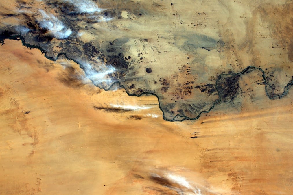 Le Nil, entre Semna, Amara et Kokka, vu depuis l’ISS.