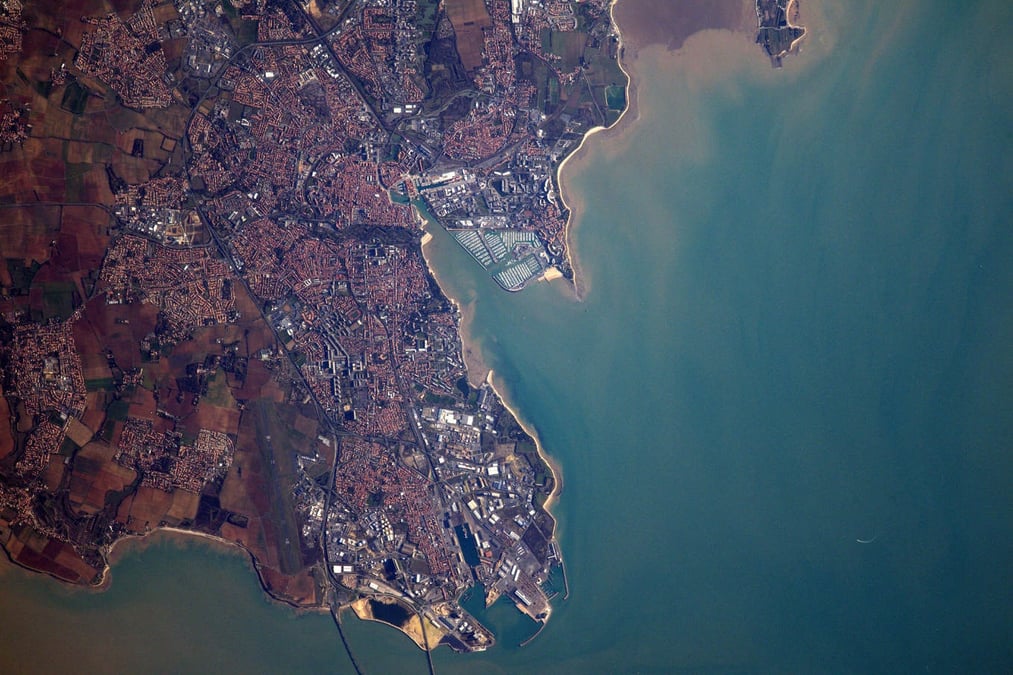 La Rochelle, vue depuis l’ISS.