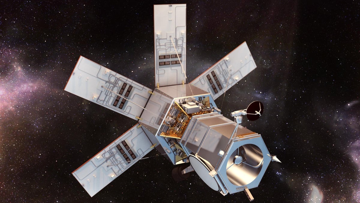 Vue d'artiste du satellite WorldView 4.