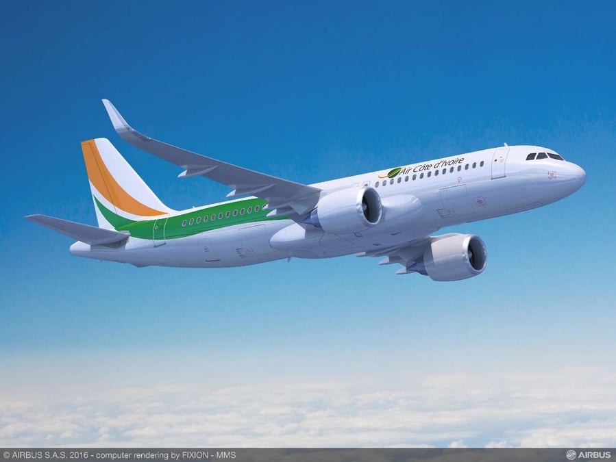Air Côte d'Ivoire est la première compagnie aérienne africaine à avoir commandé de l'Airbus A320neo.